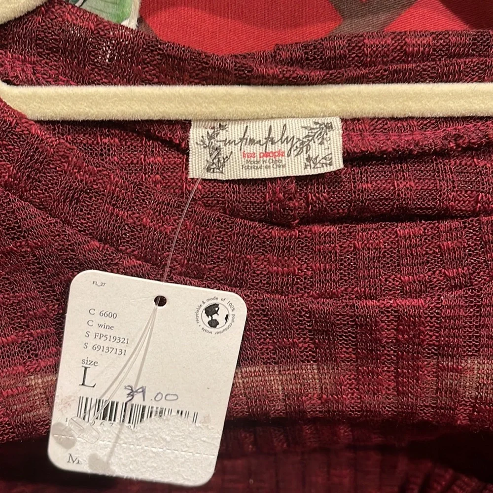 [SOLD]NWT/ Intimately Free People Ribbed Knit Long Sleeve Top - Picture 8 of 9